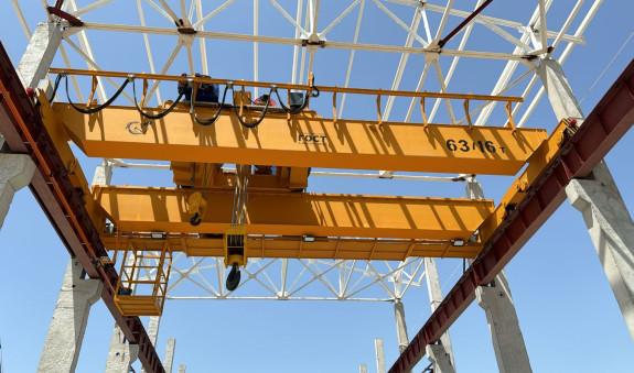 Реализация проекта Мостовой двухбалочный опорный кран г/п 63/16 т
